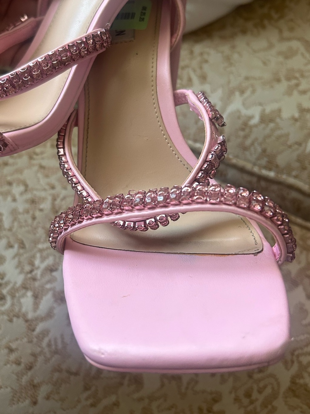 Steve Madden Pink Crystal Double-Strap Stiletto - Picture 6 of 12